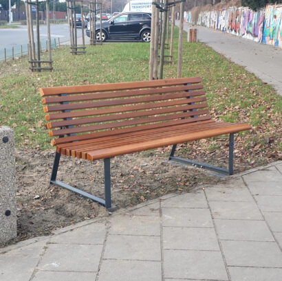 lawka warszawska stalowo drewniana